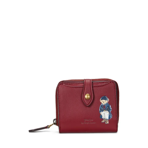 Γυναικείο Δερμάτινο Πορτοφόλι Polo Bear Compact- Polo Ralph Lauren