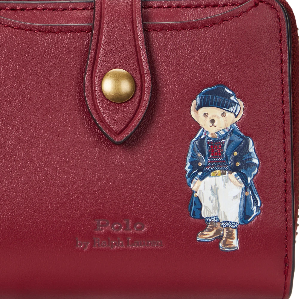 Γυναικείο Δερμάτινο Πορτοφόλι Polo Bear Compact- Polo Ralph Lauren