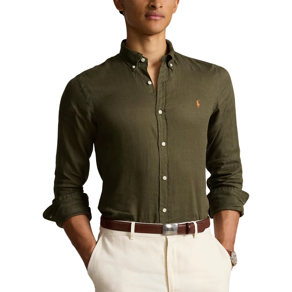 Ανδρικό Λινό Πουκάμισο Slim Fit Polo Ralph Lauren