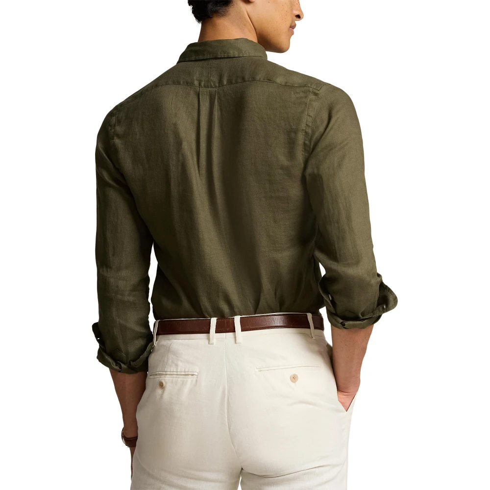 Ανδρικό Λινό Πουκάμισο Slim Fit Polo Ralph Lauren