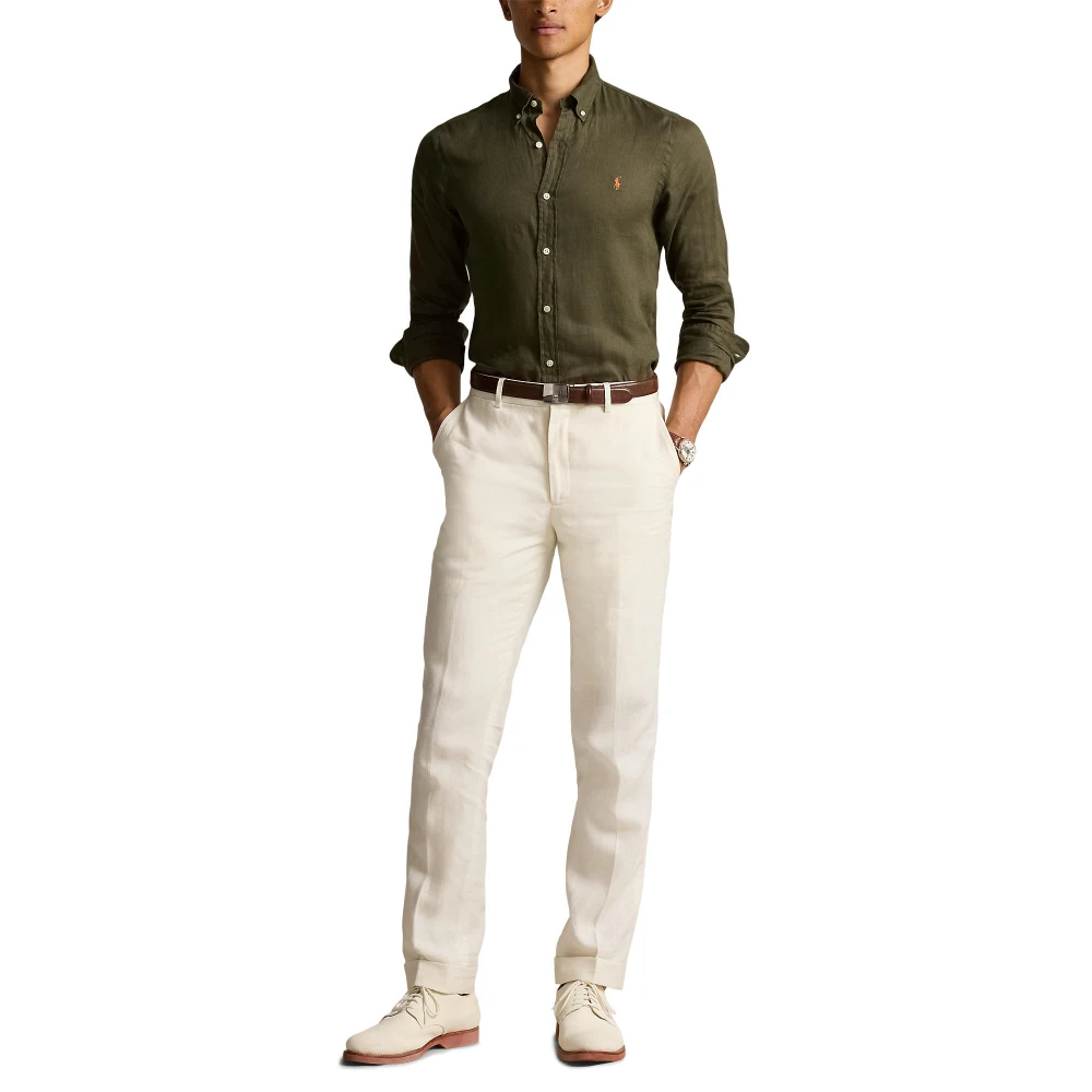 Ανδρικό Λινό Πουκάμισο Slim Fit Polo Ralph Lauren