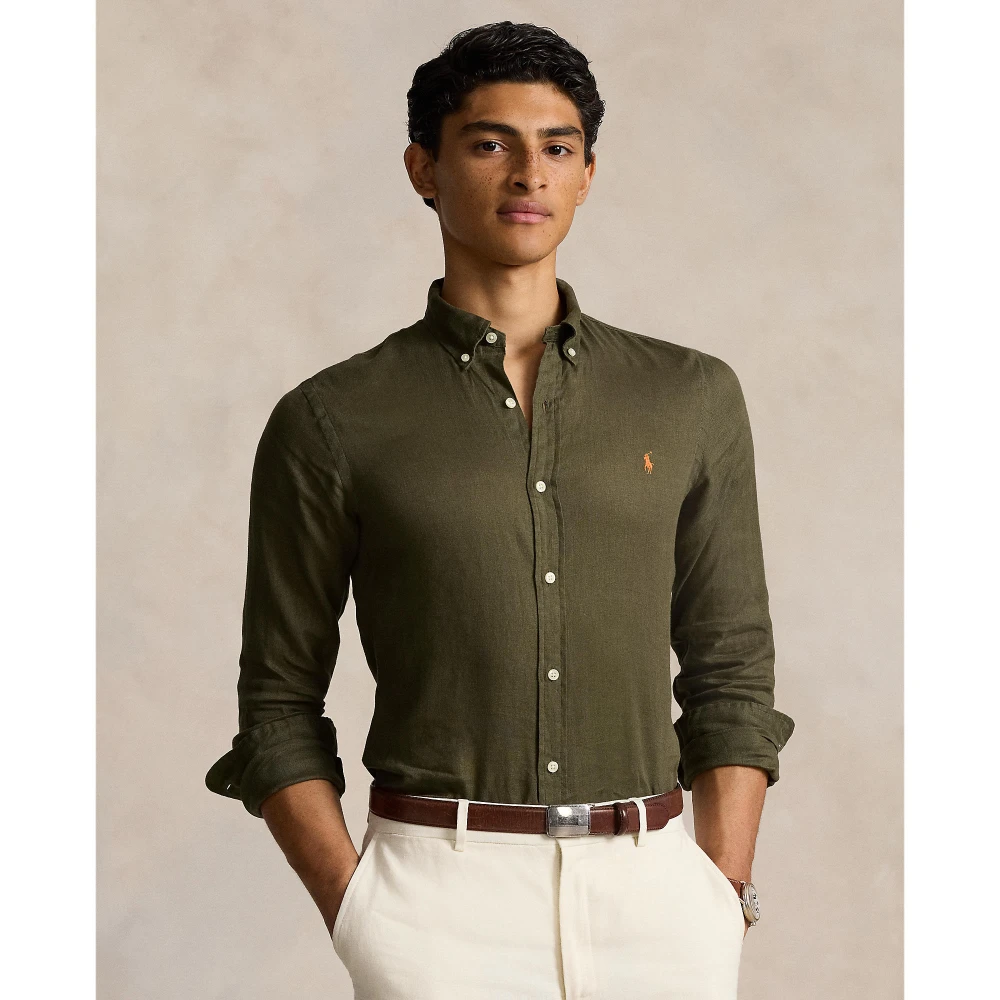 Ανδρικό Λινό Πουκάμισο Slim Fit Polo Ralph Lauren