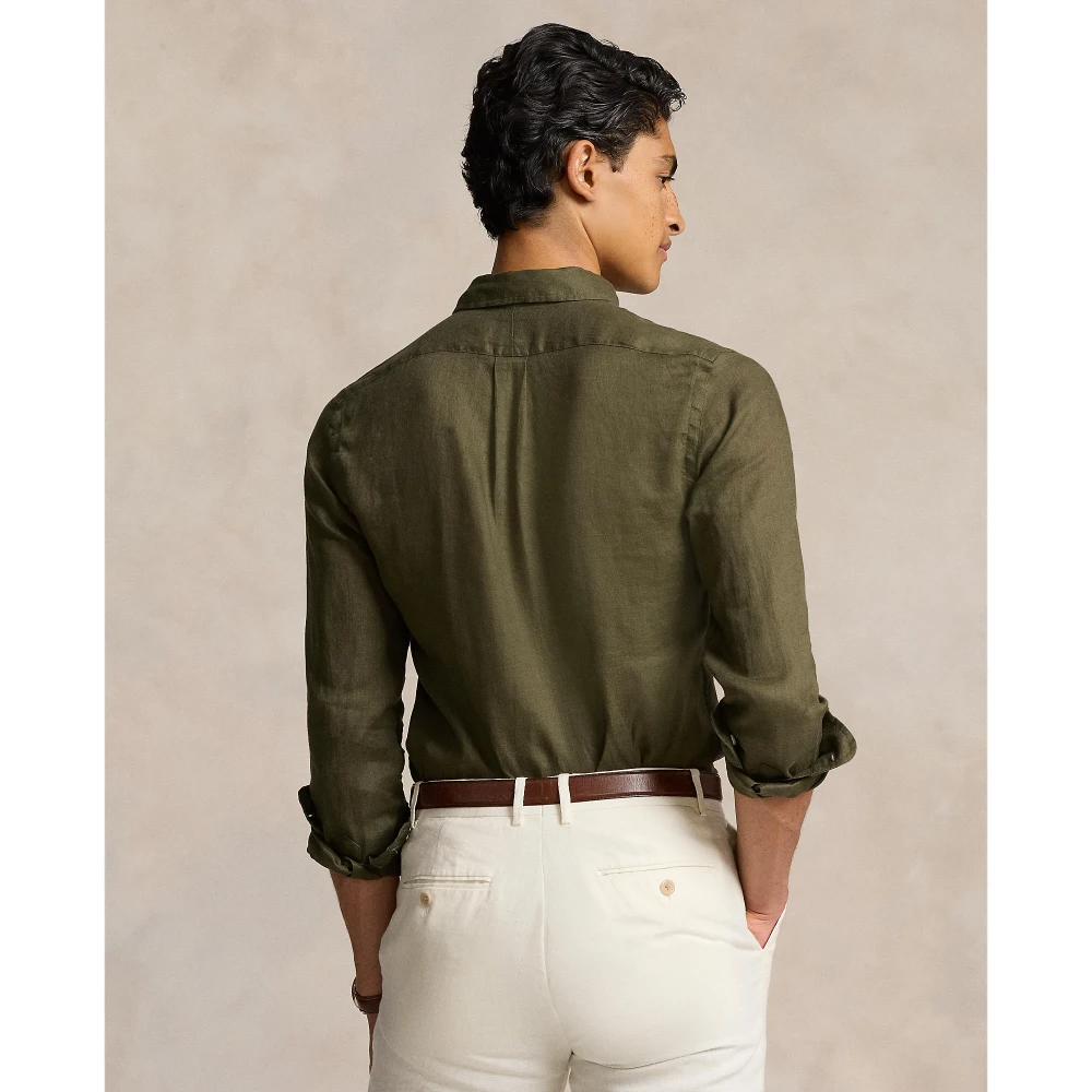 Ανδρικό Λινό Πουκάμισο Slim Fit Polo Ralph Lauren