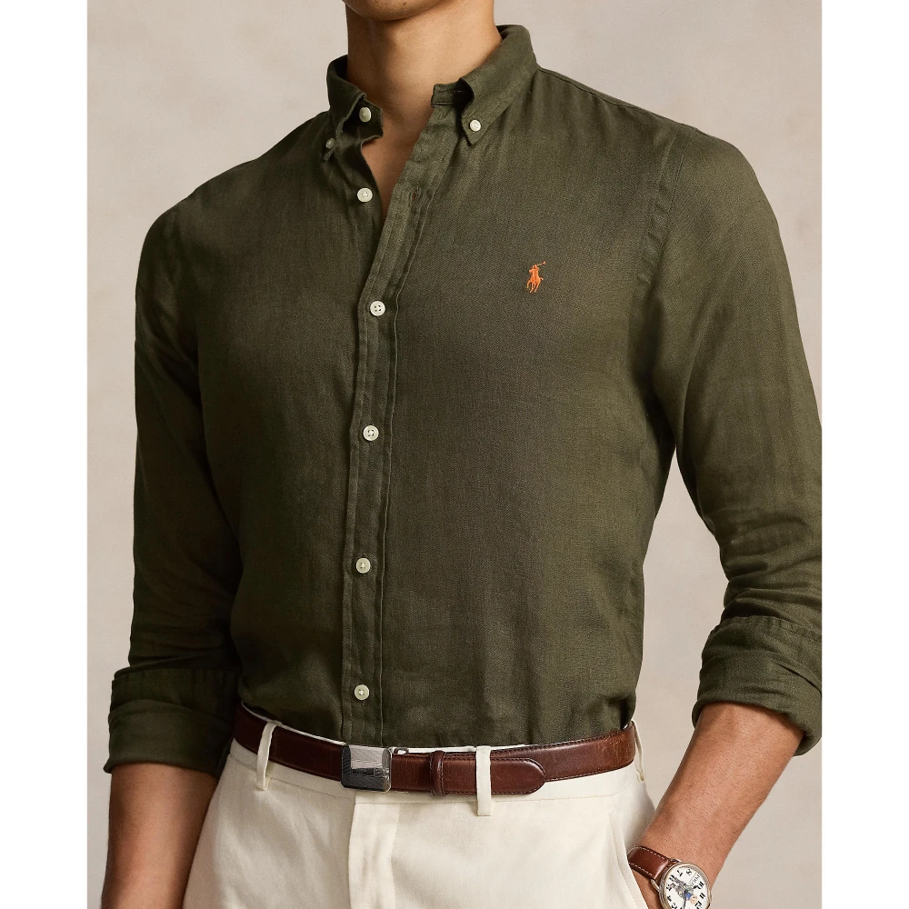 Ανδρικό Λινό Πουκάμισο Slim Fit Polo Ralph Lauren