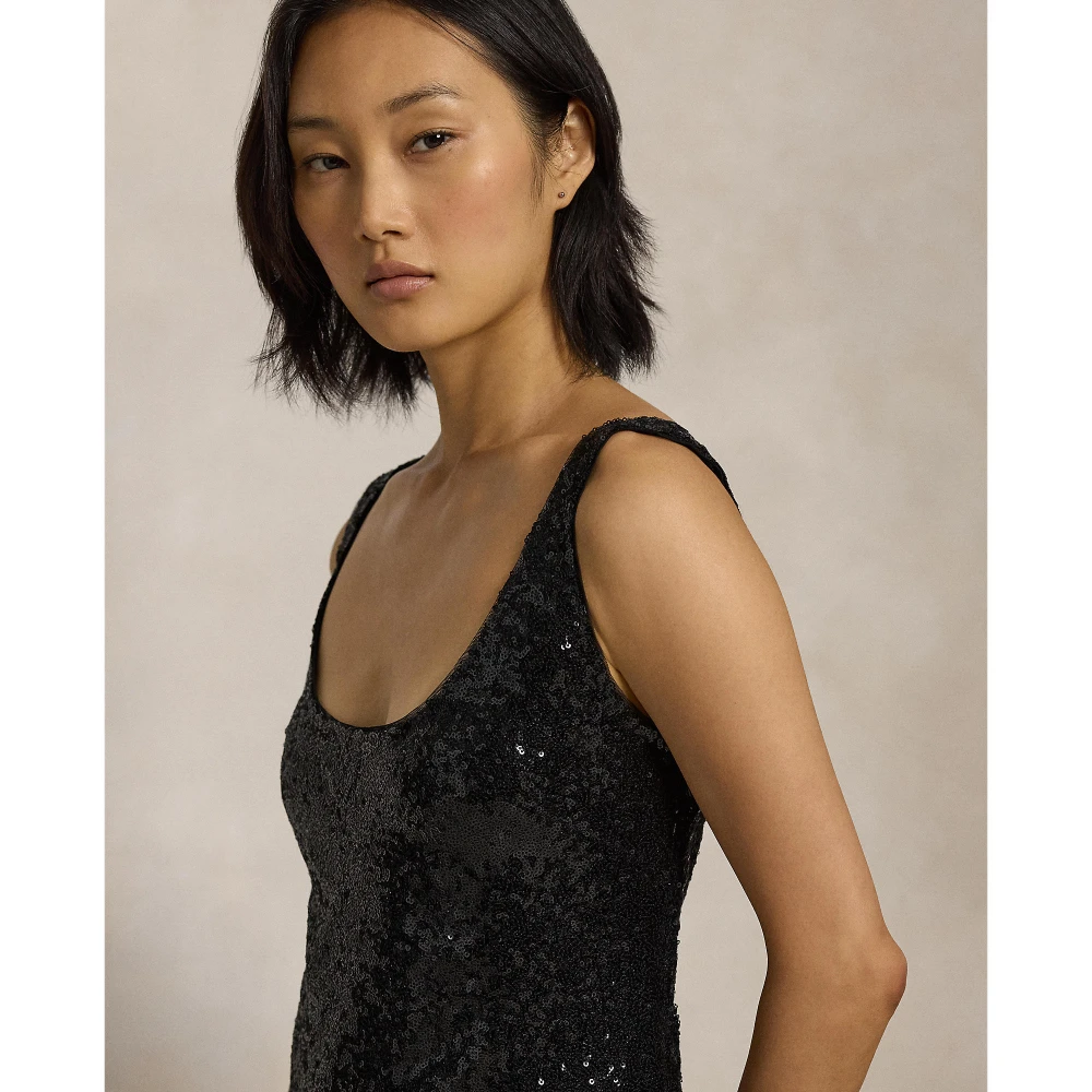 Γυναικείο Φόρεμα Sequinned Scoopneck Polo Ralph Lauren