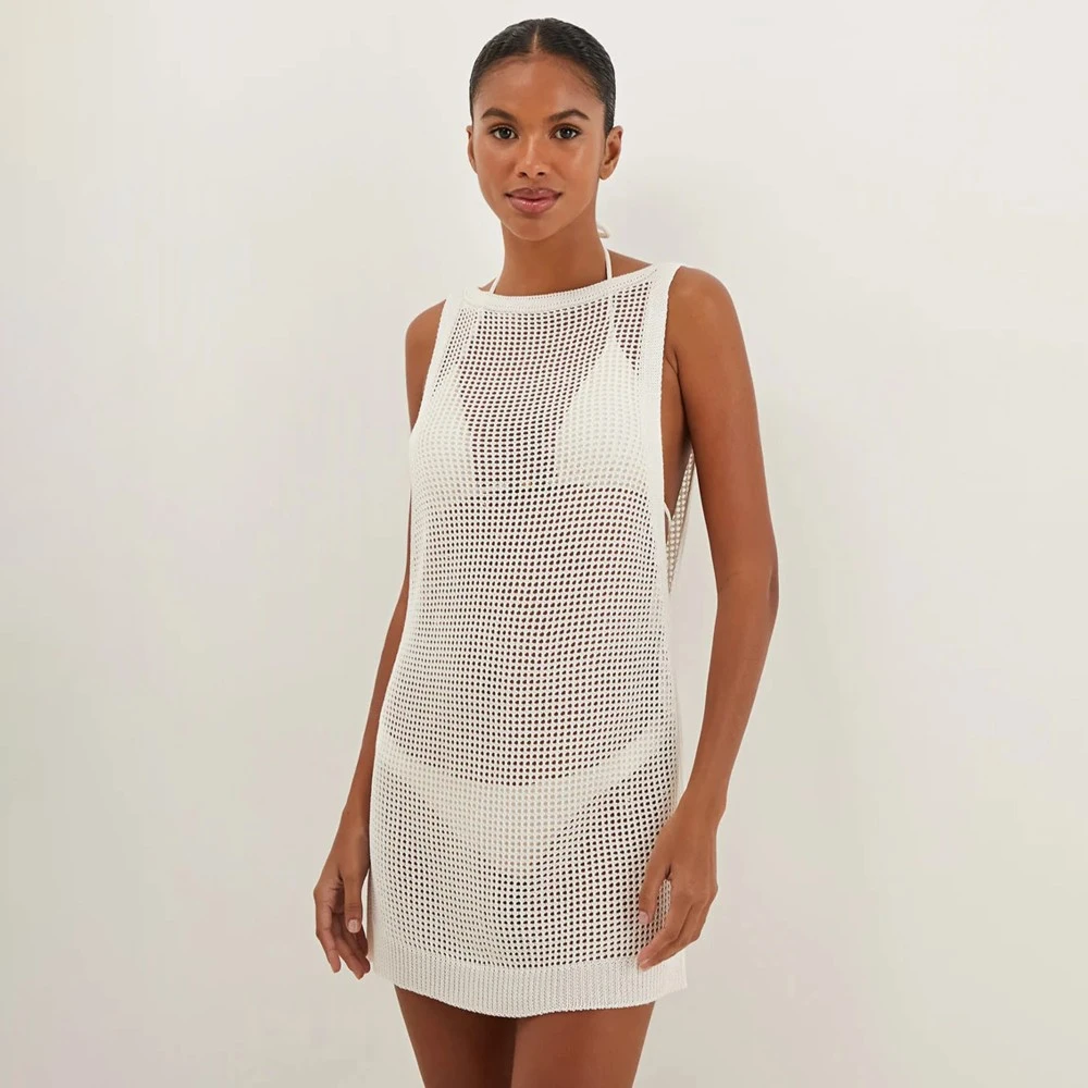 Γυναικείο Πλεκτό Cover-Up - Knit Erika Short Cover-Up Vix Off-White
