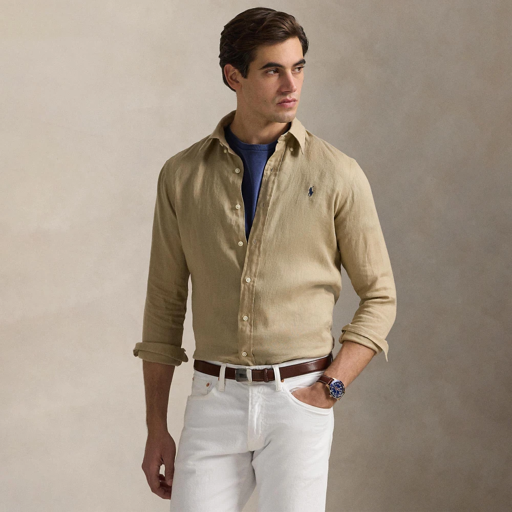 Ανδρικό Πουκάμισο Custom Fit Linen Shirt Polo Ralph Lauren