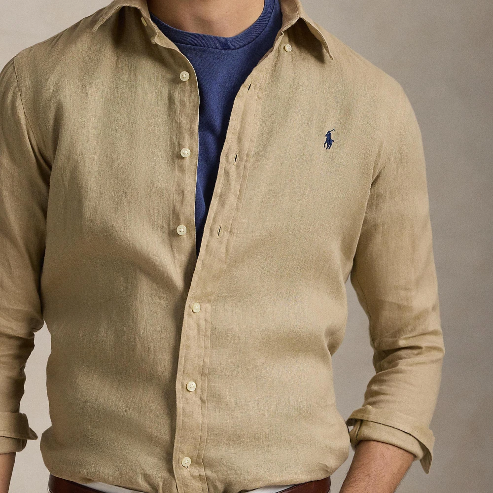 Ανδρικό Πουκάμισο Custom Fit Linen Shirt Polo Ralph Lauren