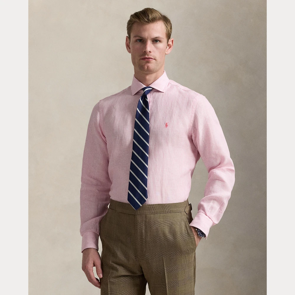 Ανδρικό Πουκάμισο  Custom Fit Striped Linen Polo Ralph Lauren