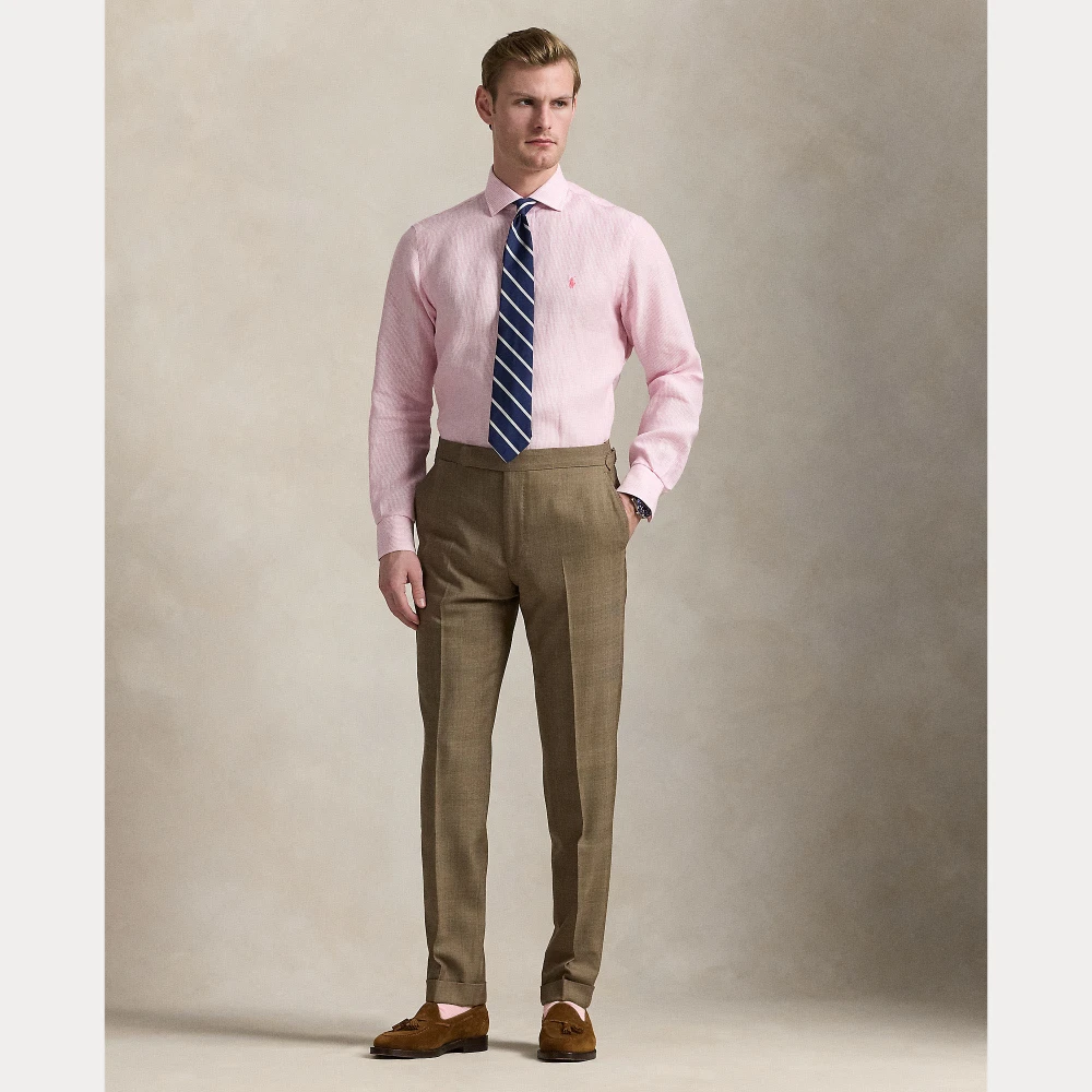 Ανδρικό Πουκάμισο  Custom Fit Striped Linen Polo Ralph Lauren