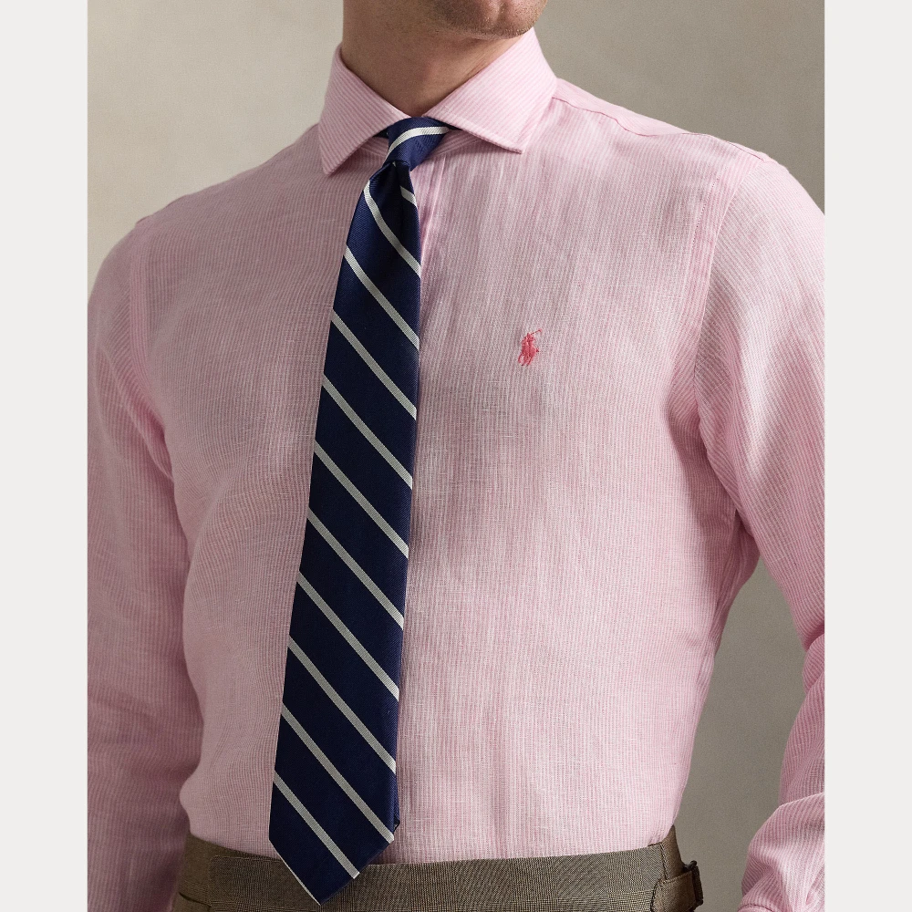 Ανδρικό Πουκάμισο  Custom Fit Striped Linen Polo Ralph Lauren