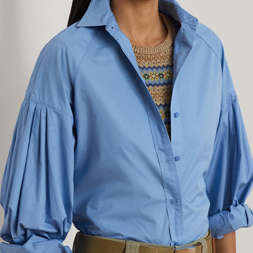  Γυναικείο Πουκάμισο Ποπλίνα  Cotton Poplin Blouson-Sleeve Shirt Polo Ralph Lauren