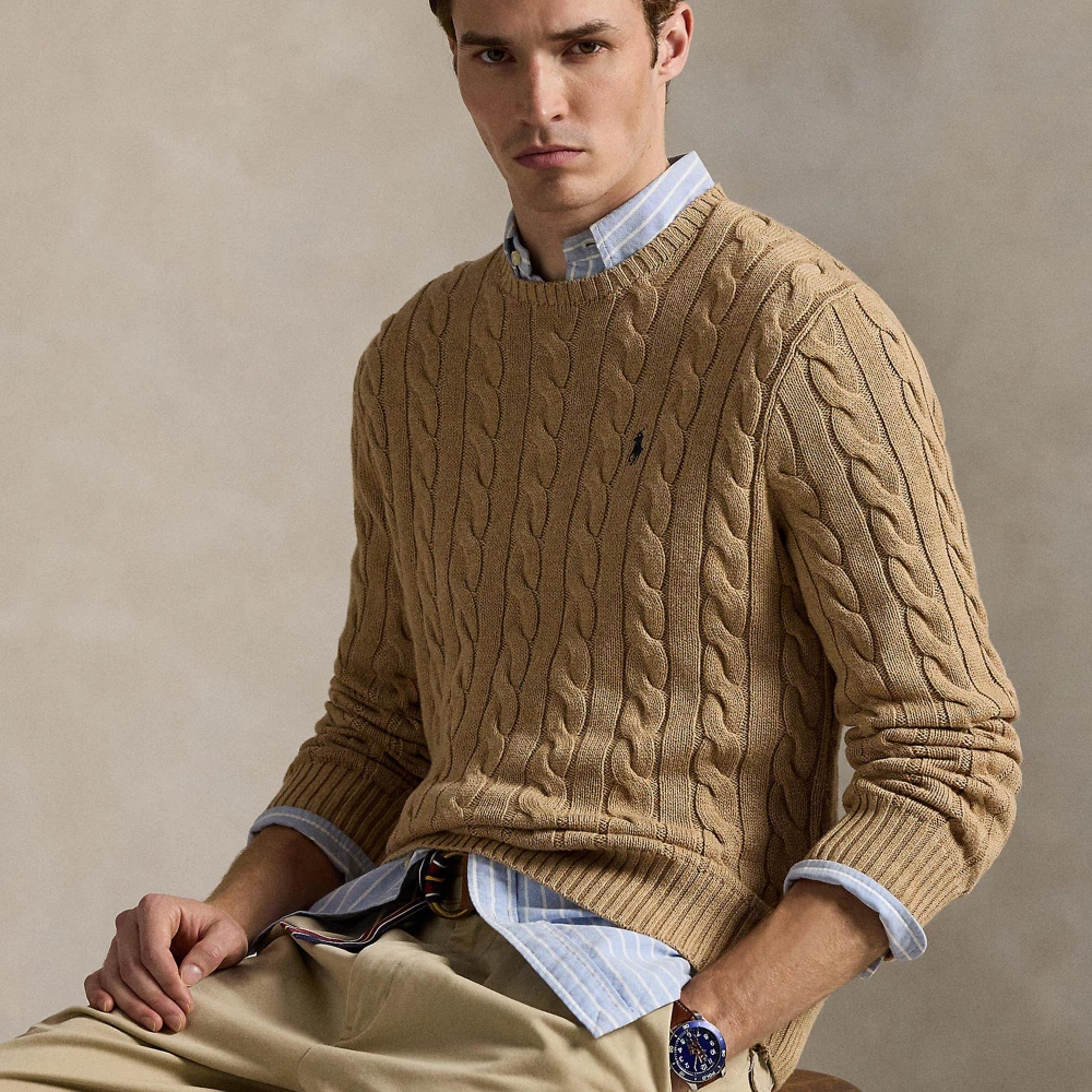 Ανδρικό Πουλόβερ Cable-Knit Cotton Polo Ralph Lauren