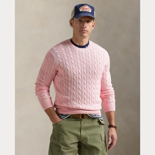 Ανδρικό Πουλόβερ Cable-Knit Cotton Crewneck Sweater Polo Ralph Lauren