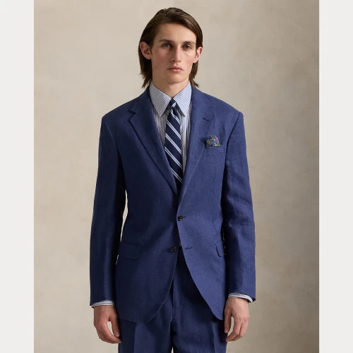 Ανδρικό Λινό Σακάκι Tailored σε Bright Navy | Polo Ralph Lauren
