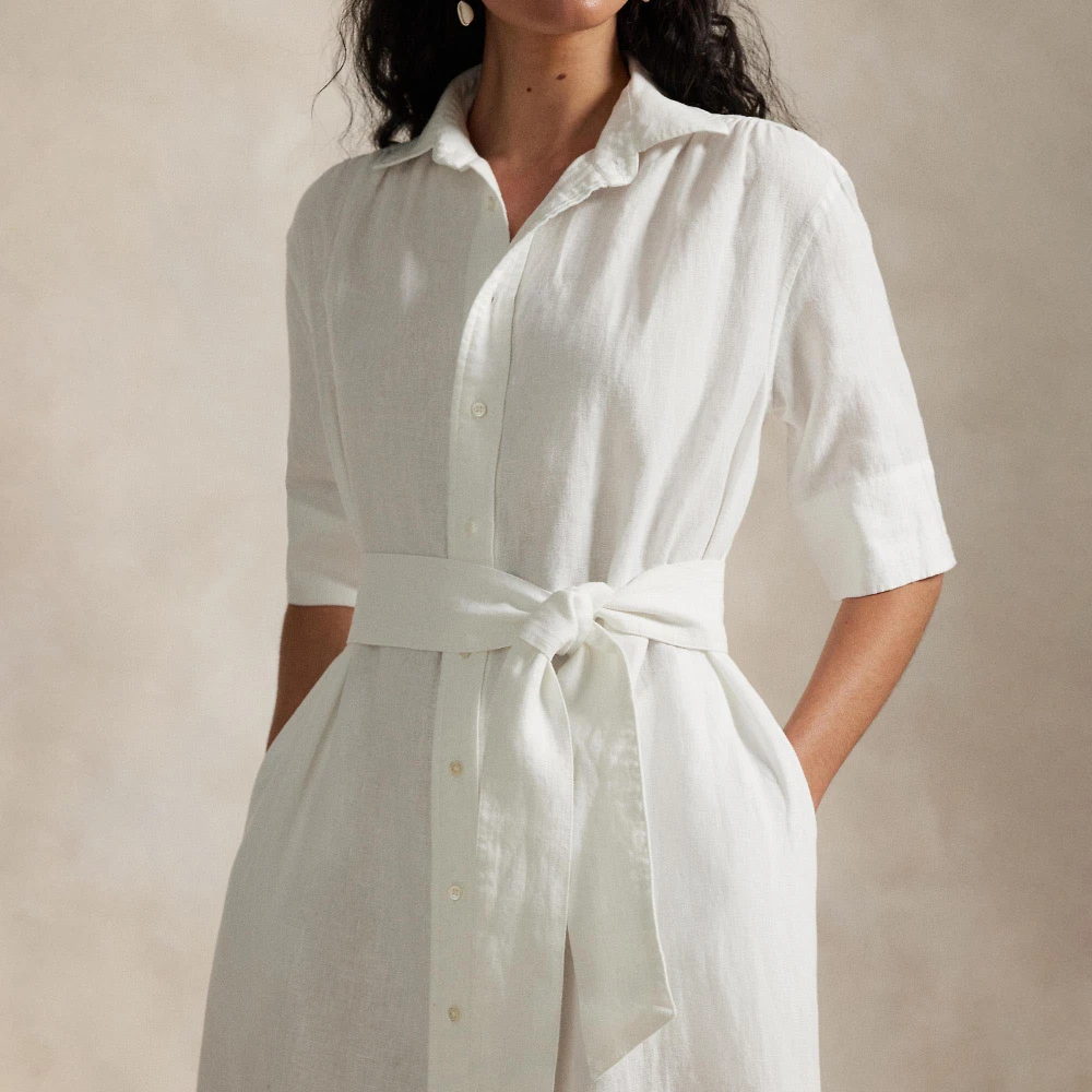 Γυναικείο Φόρεμα Belted Linen Shirtdress Polo Ralph Lauren