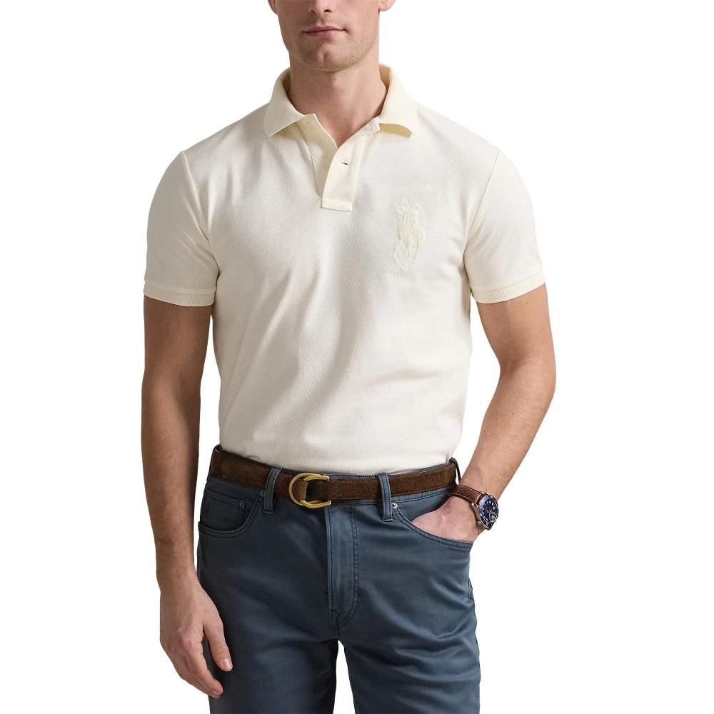 Ανδρικό Πουκάμισο Custom Slim Fit Big Pony Mesh Polo Ralph Lauren