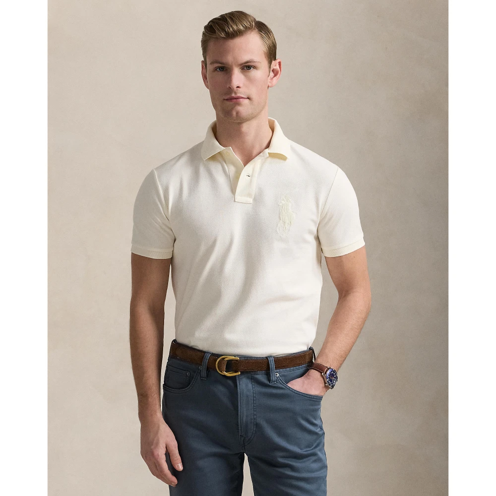 Ανδρικό Πουκάμισο Custom Slim Fit Big Pony Mesh Polo Ralph Lauren
