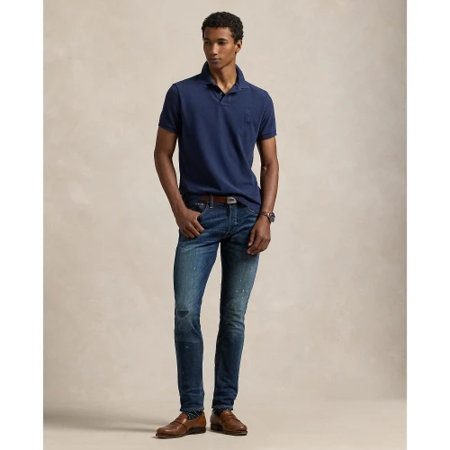 Ανδρικό Πουκάμισο Custom Slim Fit Big Pony Mesh Polo Ralph Lauren