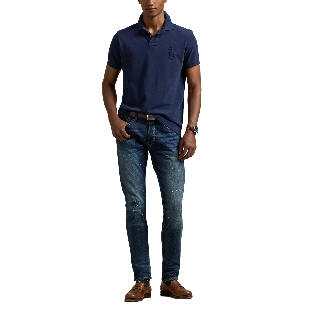 Ανδρικό Πουκάμισο Custom Slim Fit Big Pony Mesh Polo Ralph Lauren