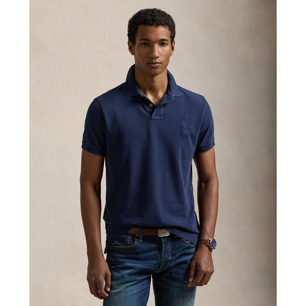 Ανδρικό Πουκάμισο Custom Slim Fit Big Pony Mesh Polo Ralph Lauren