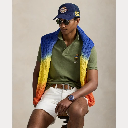 Ανδρικό Πουκάμισο Custom Slim Polo Bear Mesh Polo Polo Ralph Lauren