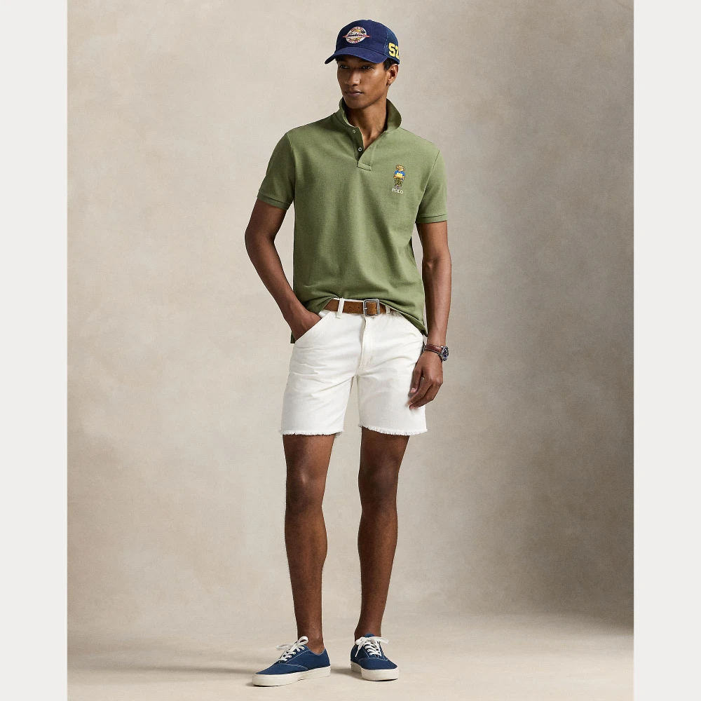 Ανδρικό Πουκάμισο Custom Slim Polo Bear Mesh Polo Polo Ralph Lauren