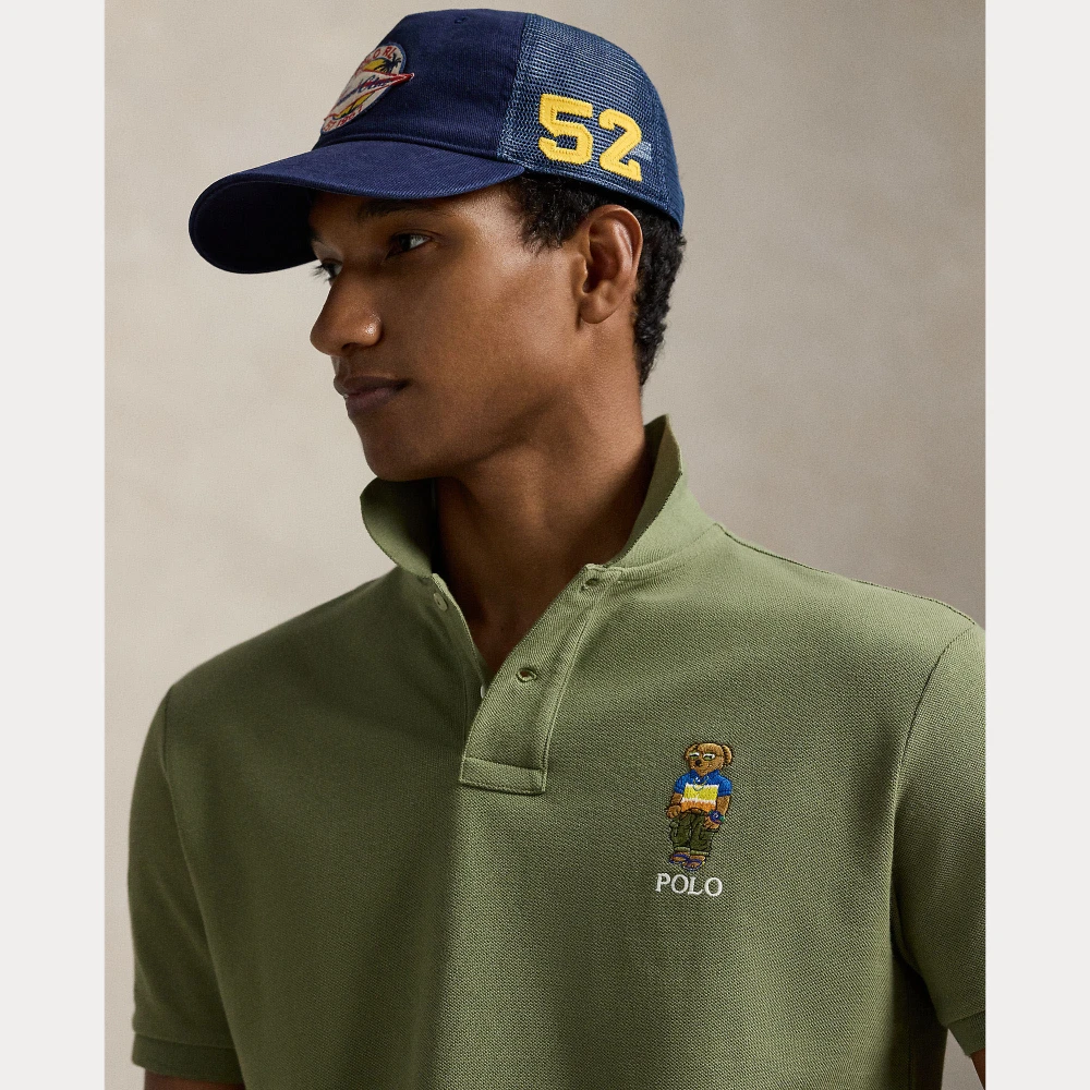 Ανδρικό Πουκάμισο Custom Slim Polo Bear Mesh Polo Polo Ralph Lauren