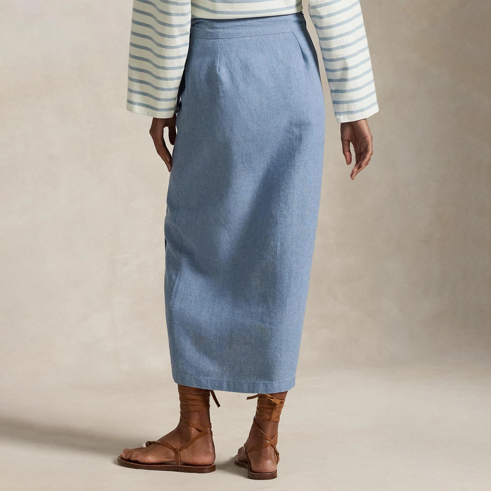 Γυναικεία Λινή Φούστα Linen Tie-Wrap SkirtPolo Ralph Lauren