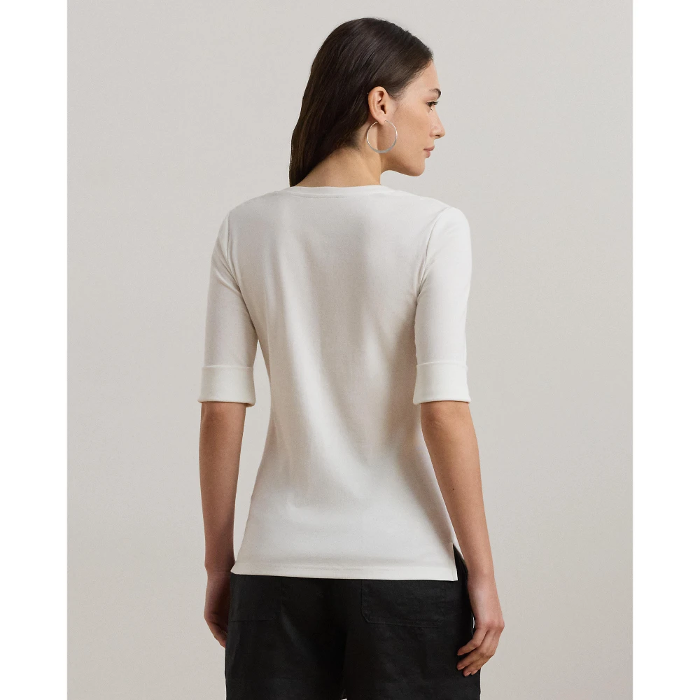 Γυναικεία Μπλούζα Stretch Cotton Elbow-Sleeve V-Neck TeePolo Ralph Lauren