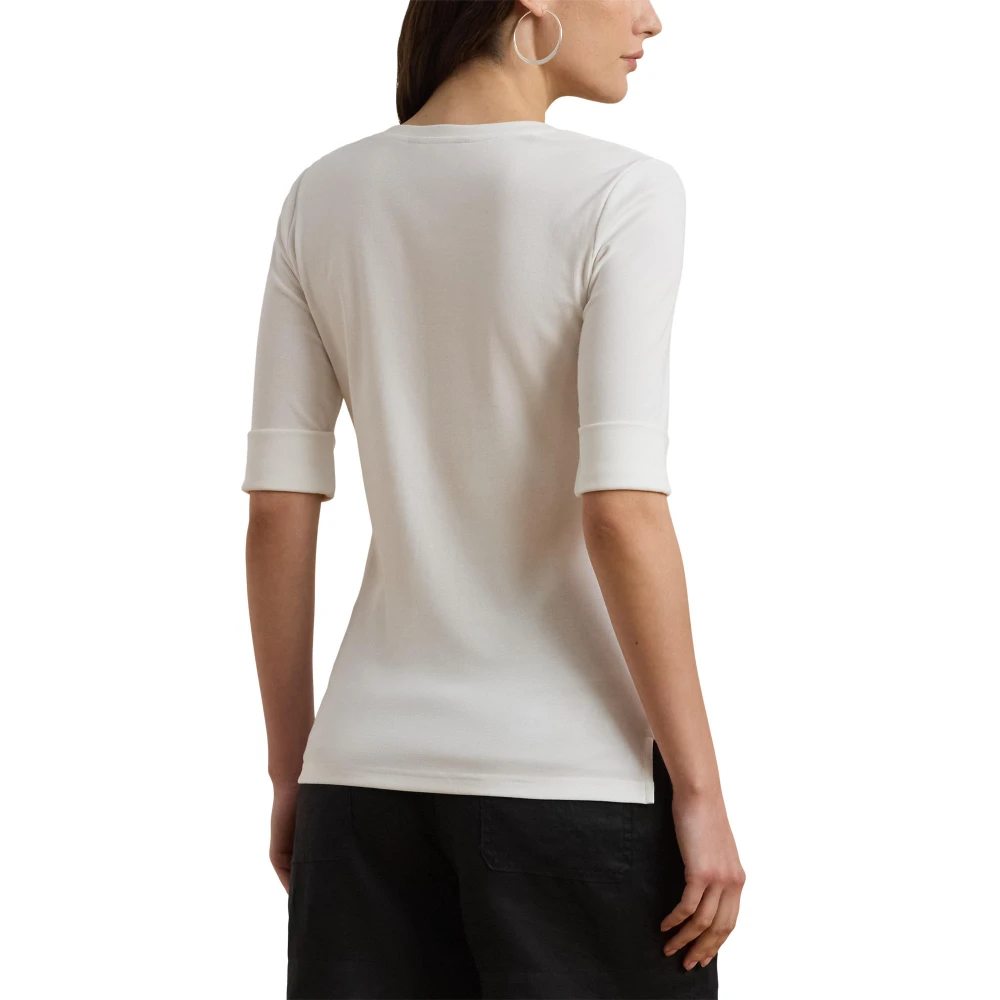 Γυναικεία Μπλούζα Stretch Cotton Elbow-Sleeve V-Neck TeePolo Ralph Lauren