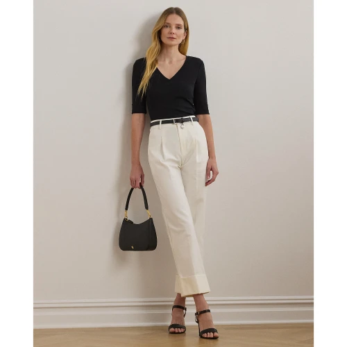 Γυναικεία Μπλούζα Stretch Cotton Elbow-Sleeve V-Neck TeePolo Ralph Lauren