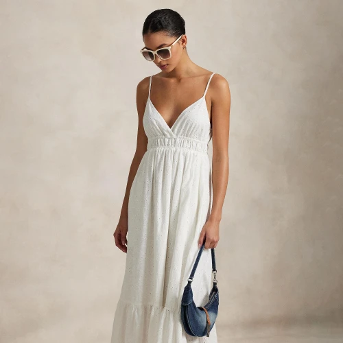 Γυναικείο Φόρεμα Eyelet Voile Sleeveless Dress Polo Ralph Lauren