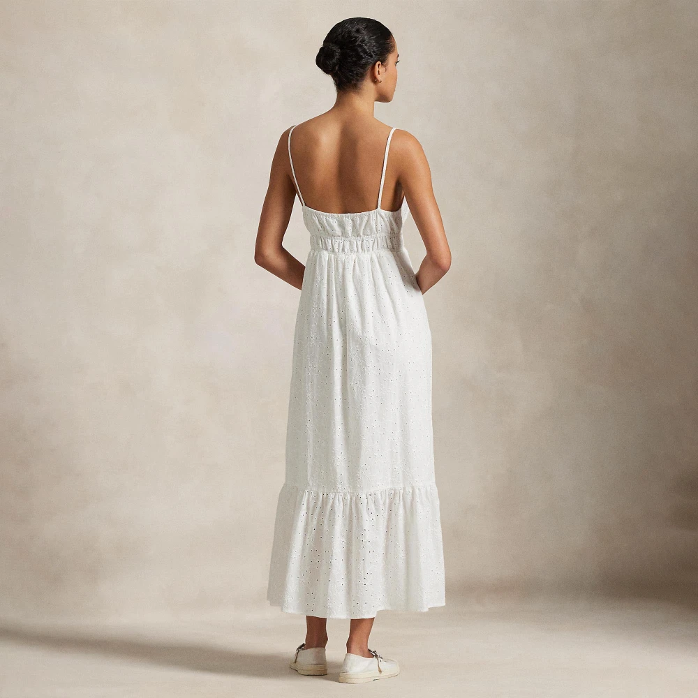 Γυναικείο Φόρεμα Eyelet Voile Sleeveless Dress Polo Ralph Lauren
