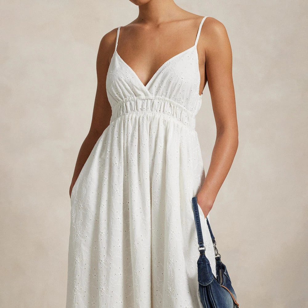 Γυναικείο Φόρεμα Eyelet Voile Sleeveless Dress Polo Ralph Lauren