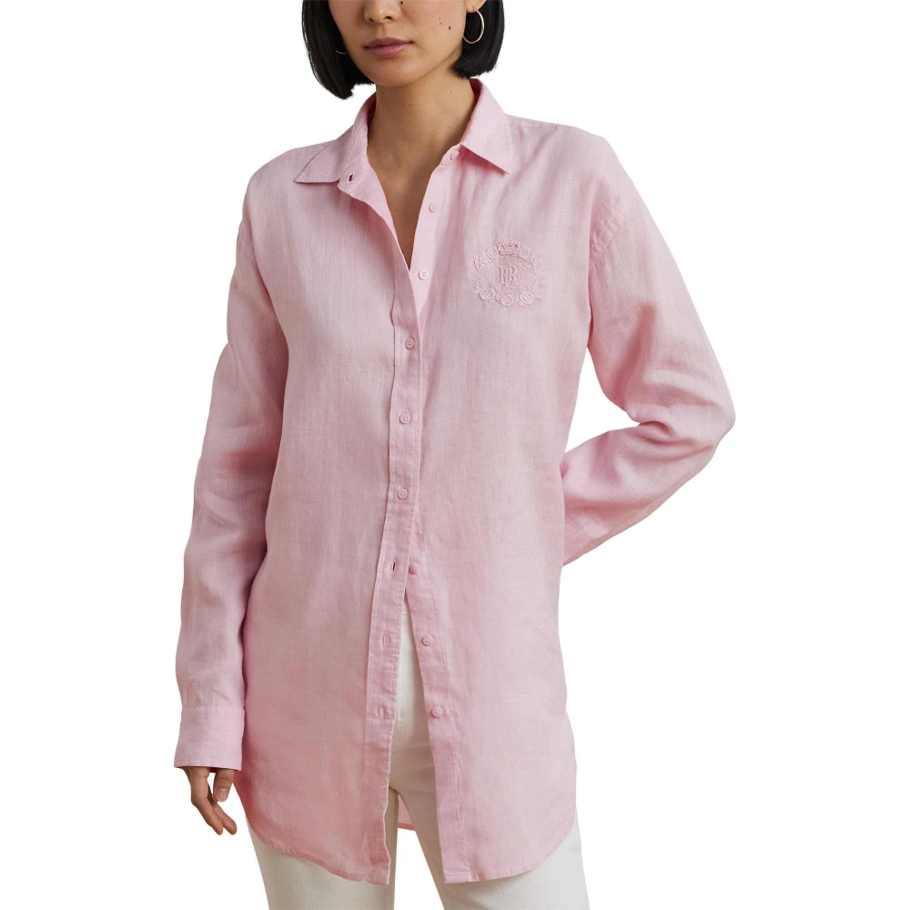 Γυναικείο Πουκάμισο Oversize Floral-Logo Linen Shirt Polo Ralph Lauren