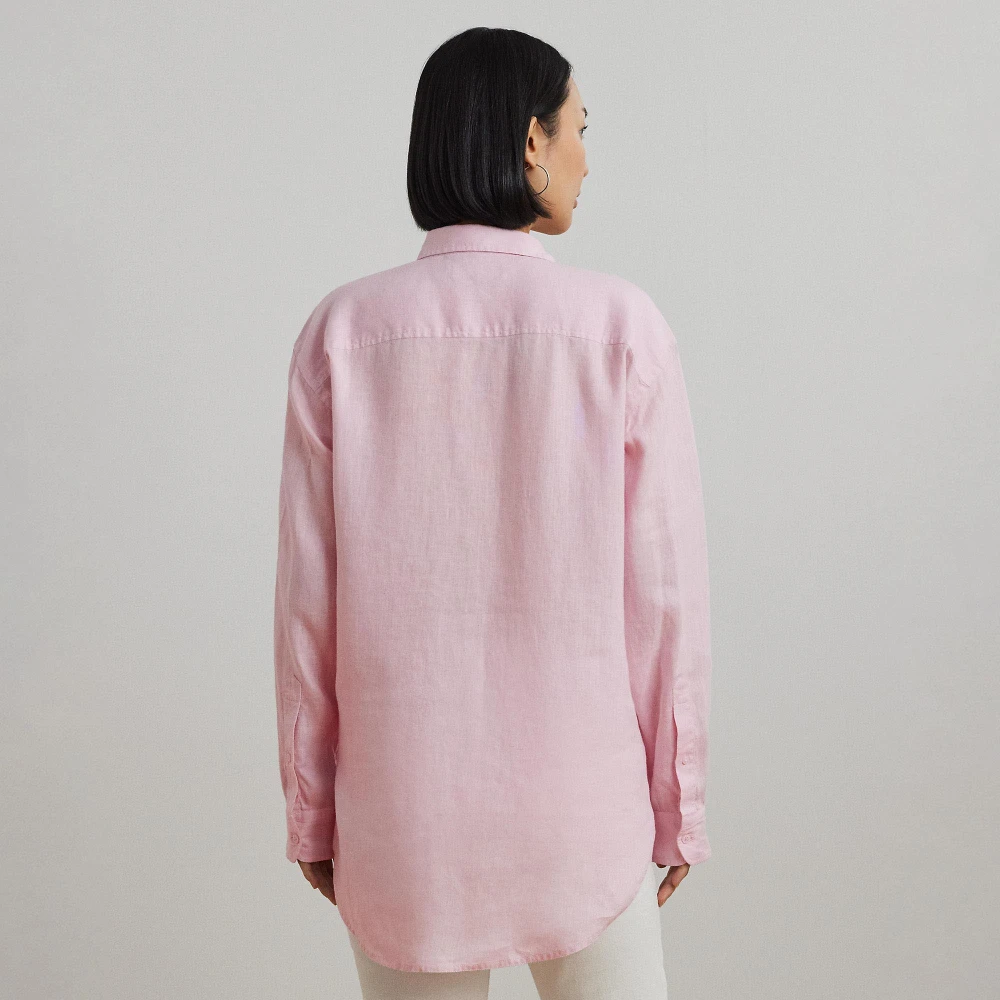 Γυναικείο Πουκάμισο Oversize Floral-Logo Linen Shirt Polo Ralph Lauren