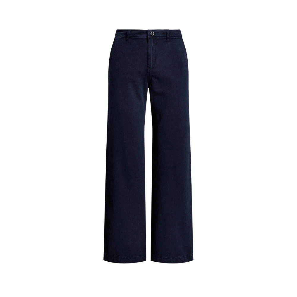 Γυναικείο Παντελόνι Lauren Ralph Lauren από Βαμβακερό Twill σε Μπλε