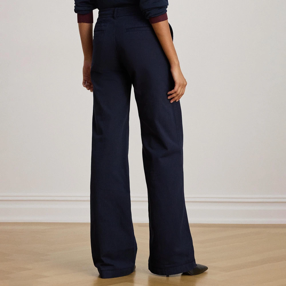 Γυναικείο Παντελόνι Lauren Ralph Lauren από Βαμβακερό Twill σε Μπλε