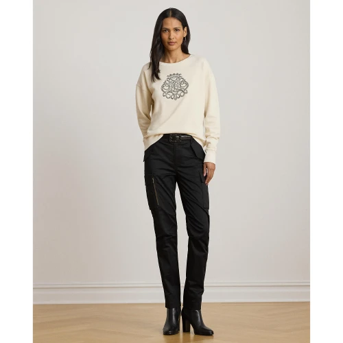 Φούτερ Lauren με κεντημένο έμβλημα και χάντρες Lauren Ralph Lauren