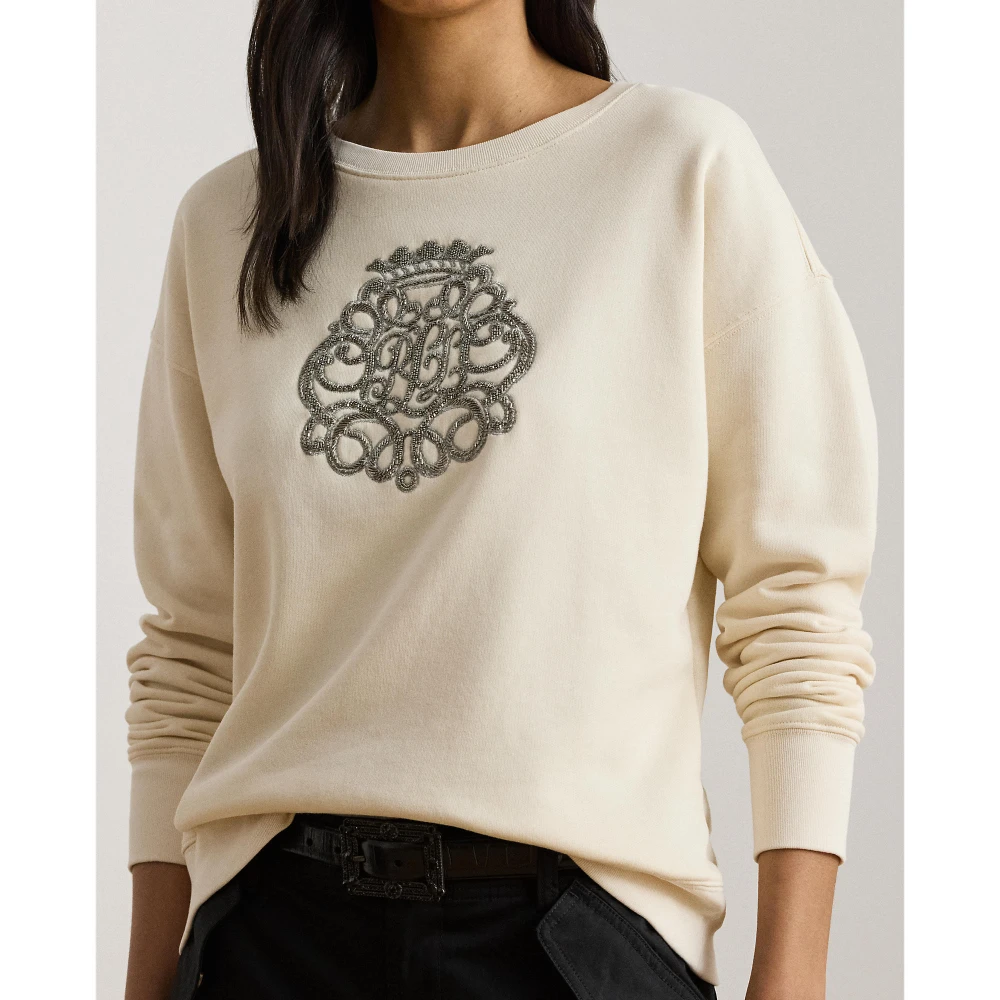 Φούτερ Lauren με κεντημένο έμβλημα και χάντρες Lauren Ralph Lauren