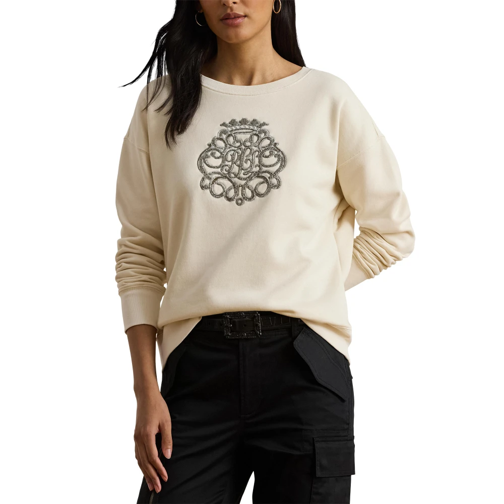 Φούτερ Lauren με κεντημένο έμβλημα και χάντρες Lauren Ralph Lauren