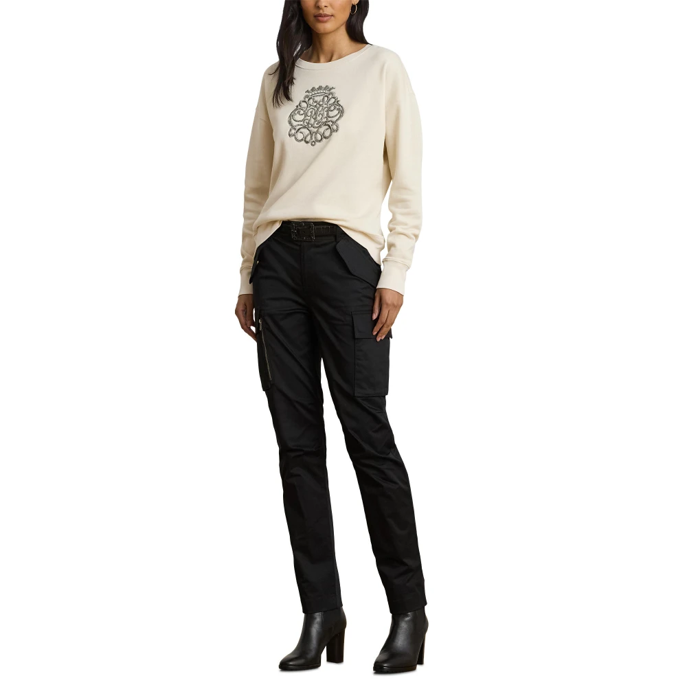 Φούτερ Lauren με κεντημένο έμβλημα και χάντρες Lauren Ralph Lauren