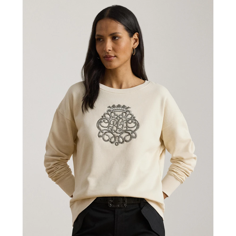 Φούτερ Lauren με κεντημένο έμβλημα και χάντρες Lauren Ralph Lauren