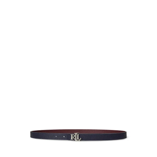 Γυναικεία Δερμάτινη Λεπτή Ζώνη  Logo Reversible Lauren Ralph Lauren