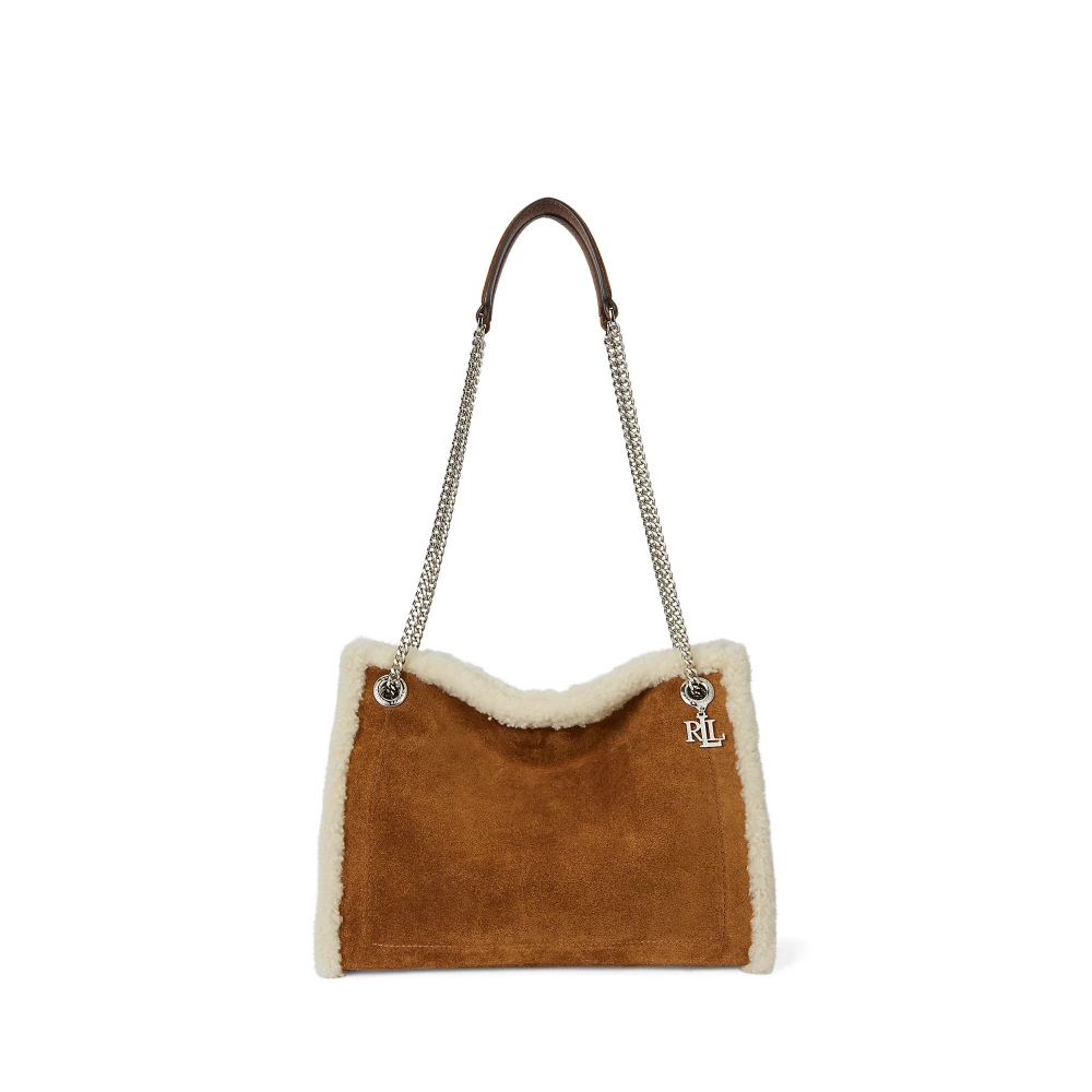 Τσάντα ώμου Bradley με λεπτομέρειες από shearling Lauren Ralph Lauren