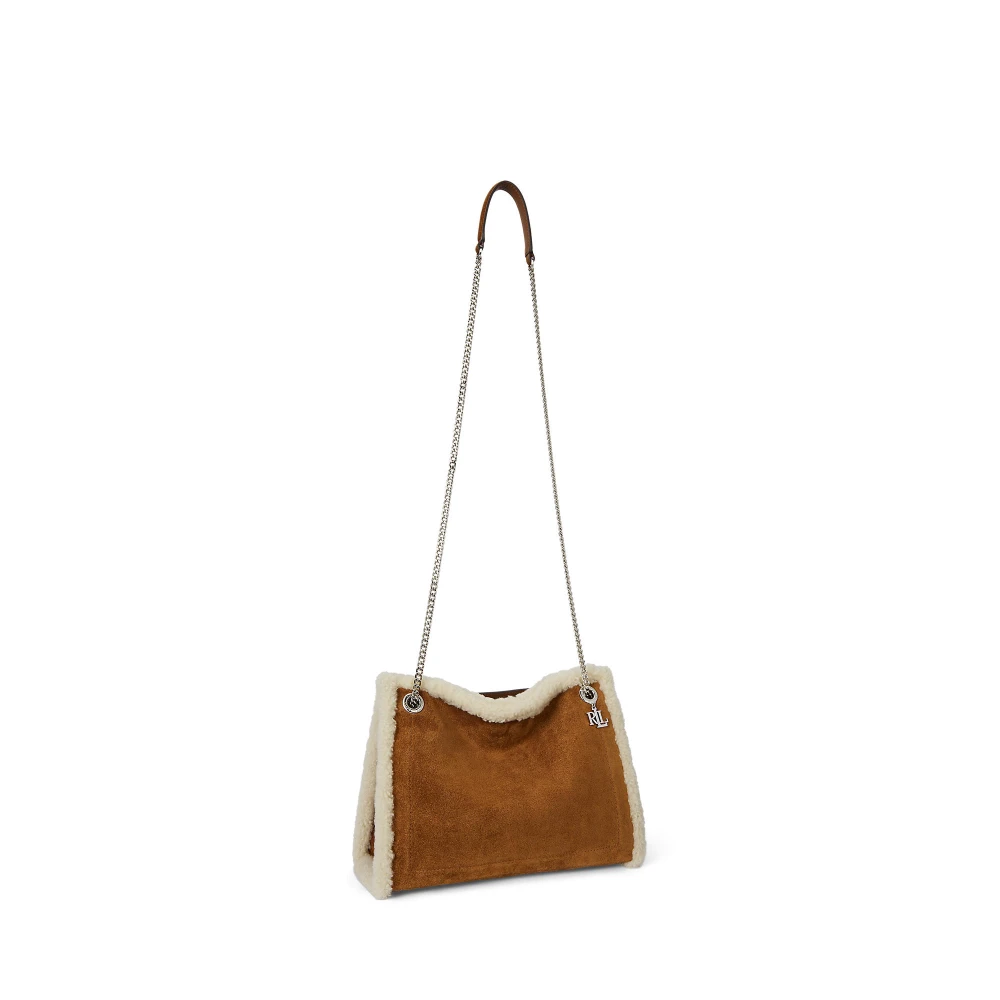 Τσάντα ώμου Bradley με λεπτομέρειες από shearling Lauren Ralph Lauren