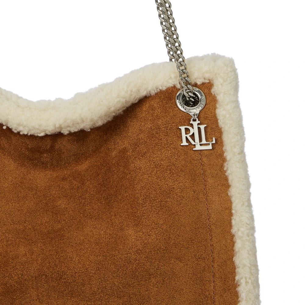 Τσάντα ώμου Bradley με λεπτομέρειες από shearling Lauren Ralph Lauren