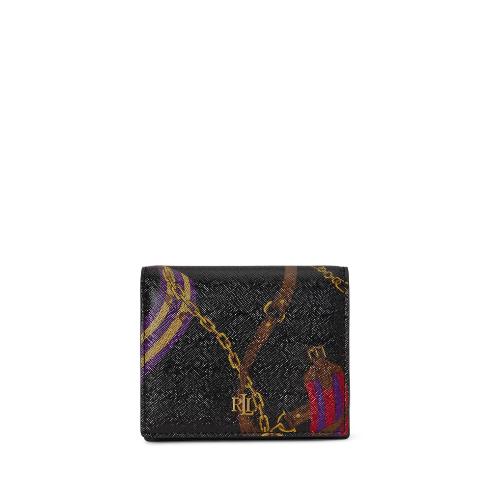  Δερμάτινο compact πορτοφόλι με σχέδιο “Belting” Lauren Ralph Lauren