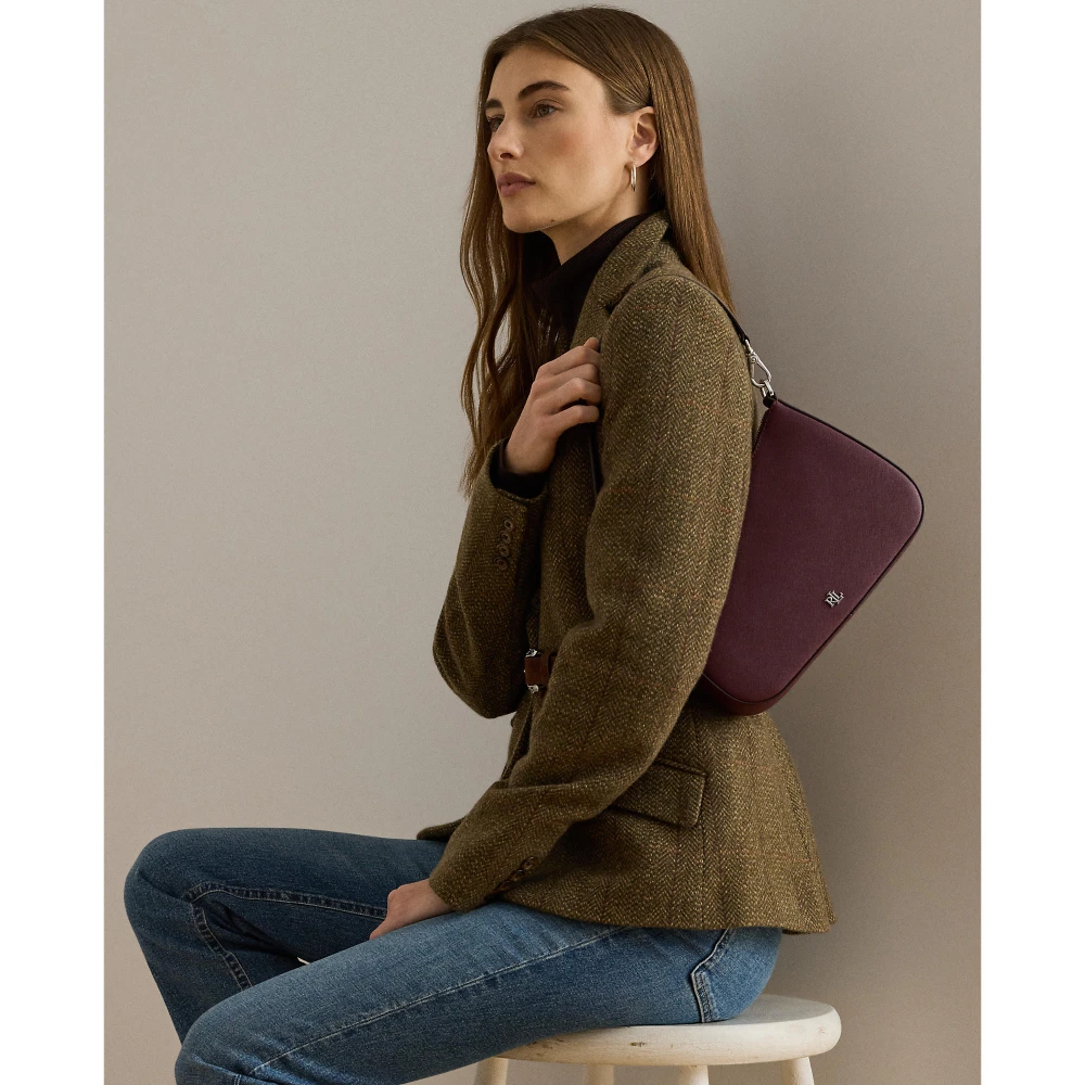 Γυναικεία Δερμάτινη Τσάντα  Crosshatch Medium Danni Lauren Ralph Lauren